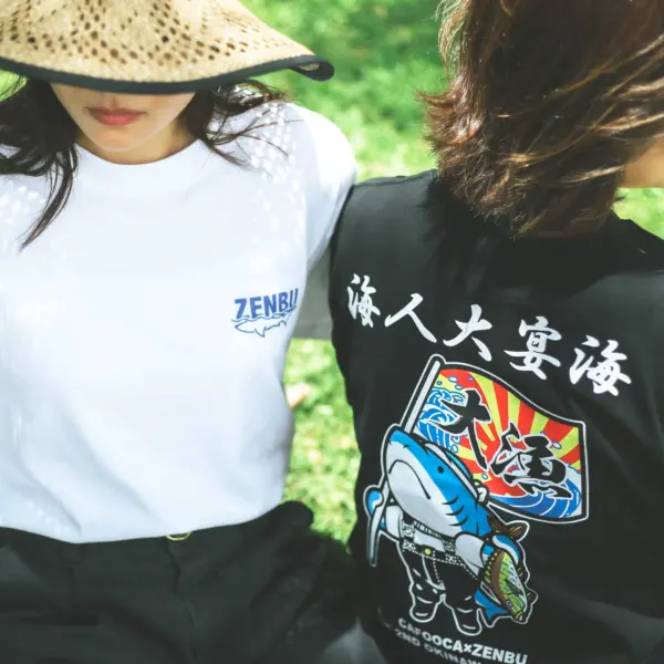 OKINAWA ALL <span class="arkb-format-blue">BLUE</span> T-shirt (Black) - 画像 (3)